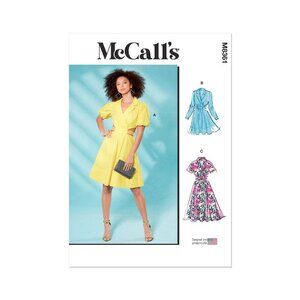 McCalls Sewing Pattern M8361 R11713 Shirt Dress Cut Out Waist Misses Size 12-20